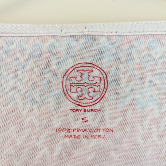 Tory Burch Cotton Knit PRINT T-Shirt Dress - Picture 8 of 8